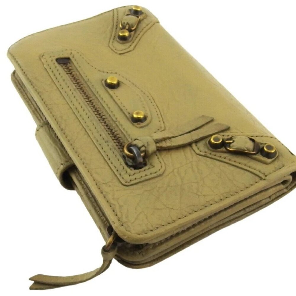 BALENCIAGA Purse Beige gold Women 272467 Authentic secondhand